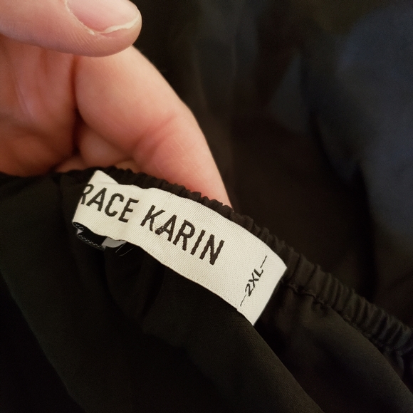 NWOT Grace Karin Plus Size Black Off Shoulder Ruffle Long Sleeve Dress Size 2XL - Picture 6 of 7